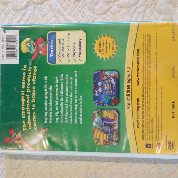 Leap Frog Talking Words & Letter Factory, Learn to Read + 2 more DVD Videos - Picture 3 of 16